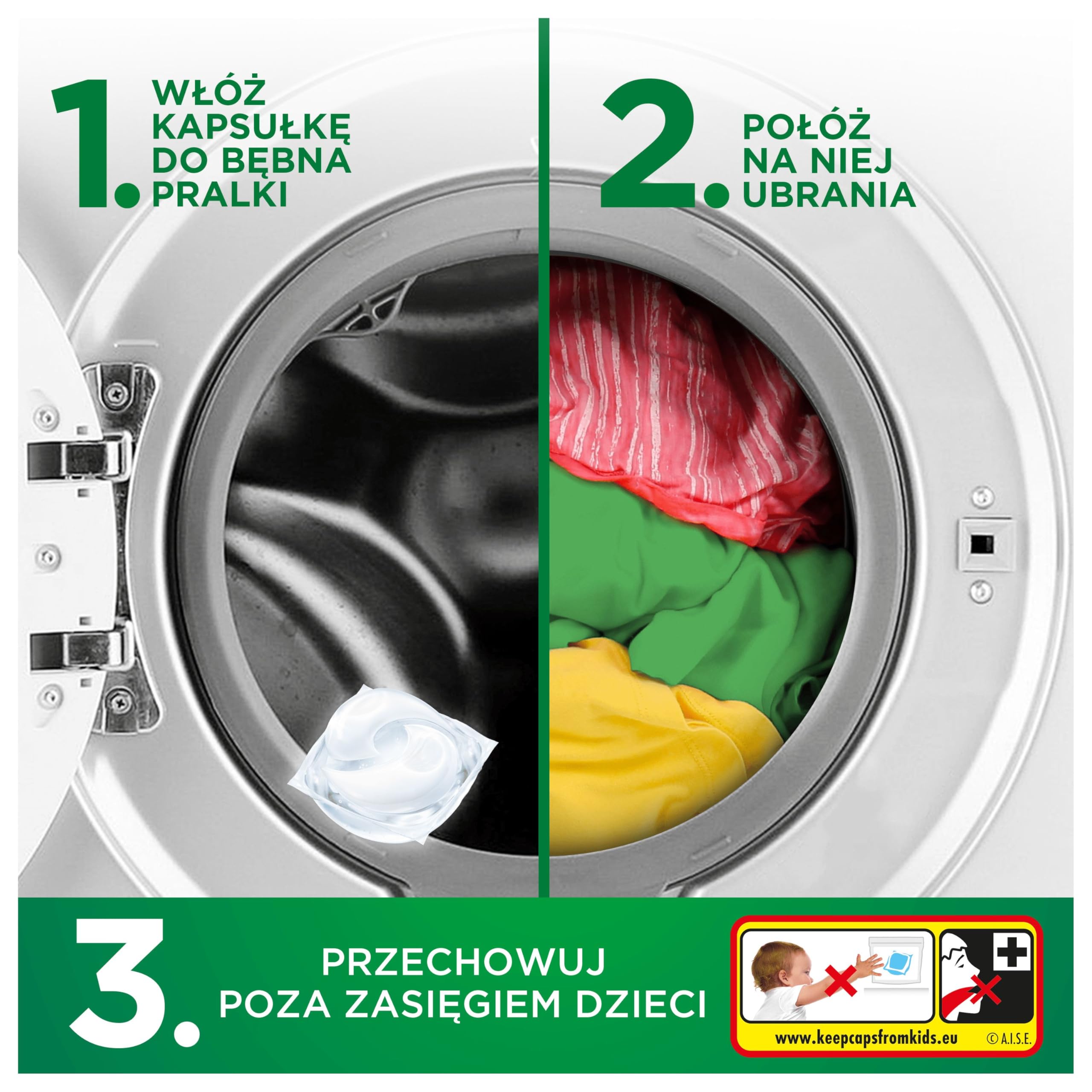 Ariel Allin1 PODS Kapsułki Kapsułki do prania ze środkiem piorącym w płynie, 100 prań, Sensitive, Wyjątkowa miękkość dla skóry wrażliwej