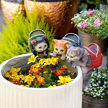 Amazon.co.jp: 植木鉢ペンダント 樹脂猫の像 プランターポット