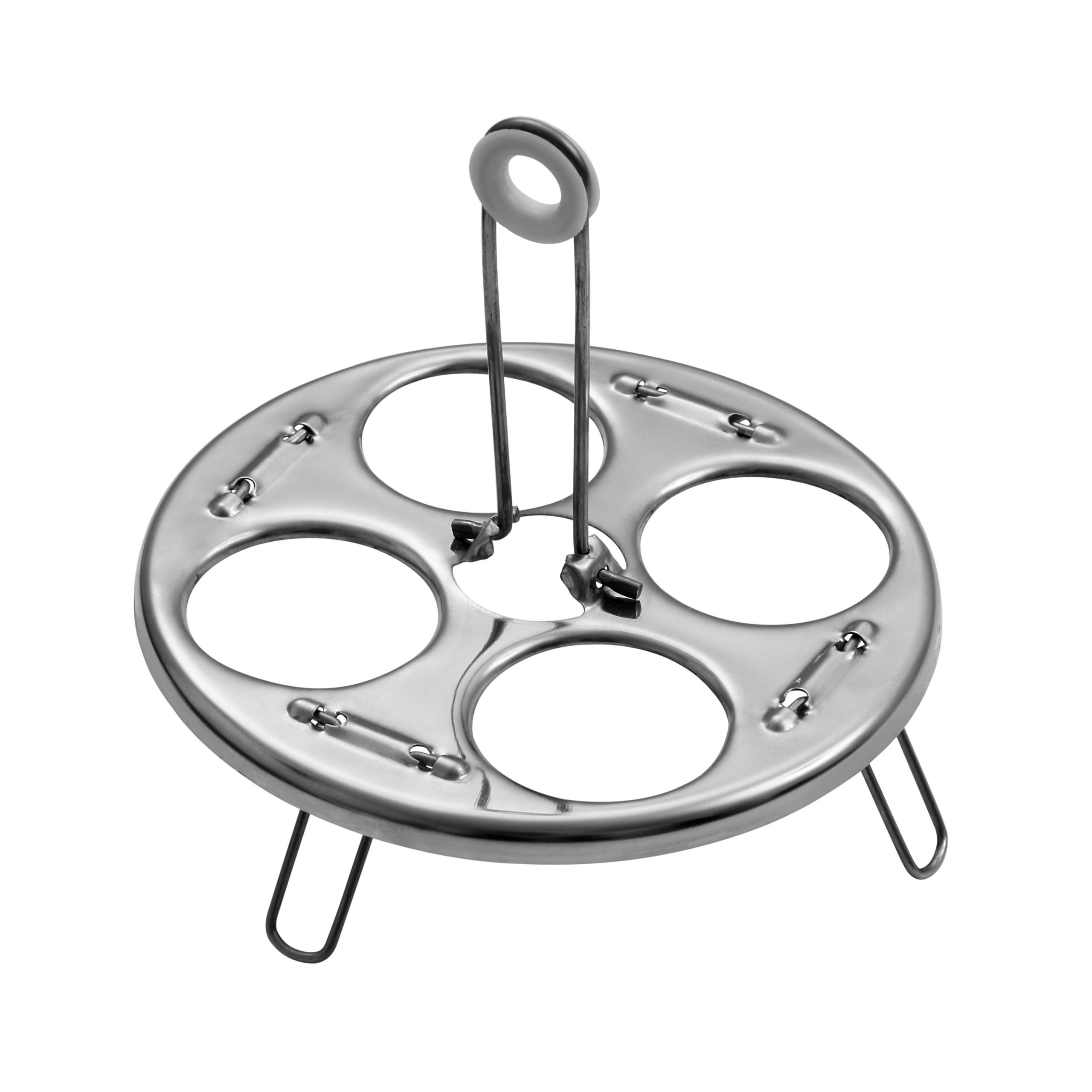 Premier Silver Housewares Bygone Egg Poacher And Lifter, Stainless Steel