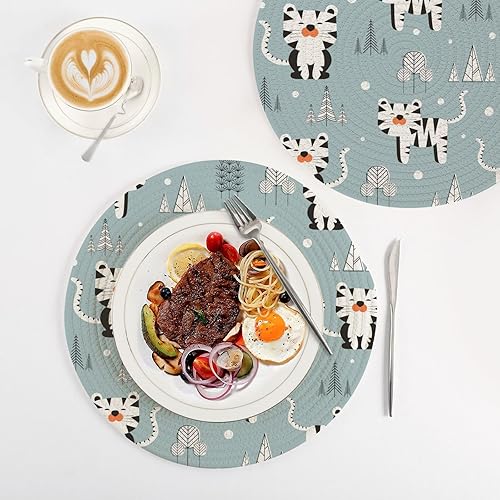 Miniatura 4 de 3 piezas de salvamanteles para platos calientes de 15 pulgadas, tejido de hilo de algodón, soportes para ollas calientes para estufa, cocina,