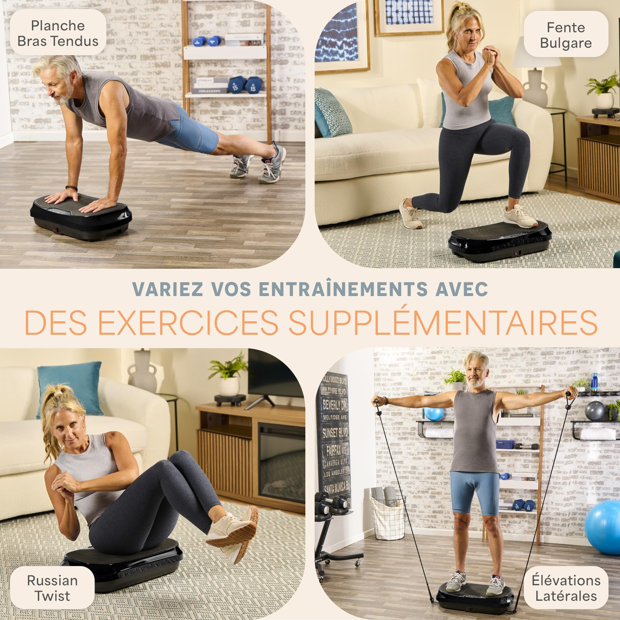 LifePro Waver Mini Plateforme Vibrante avec Télécommande, 99 Vitesses, 10 Programmes