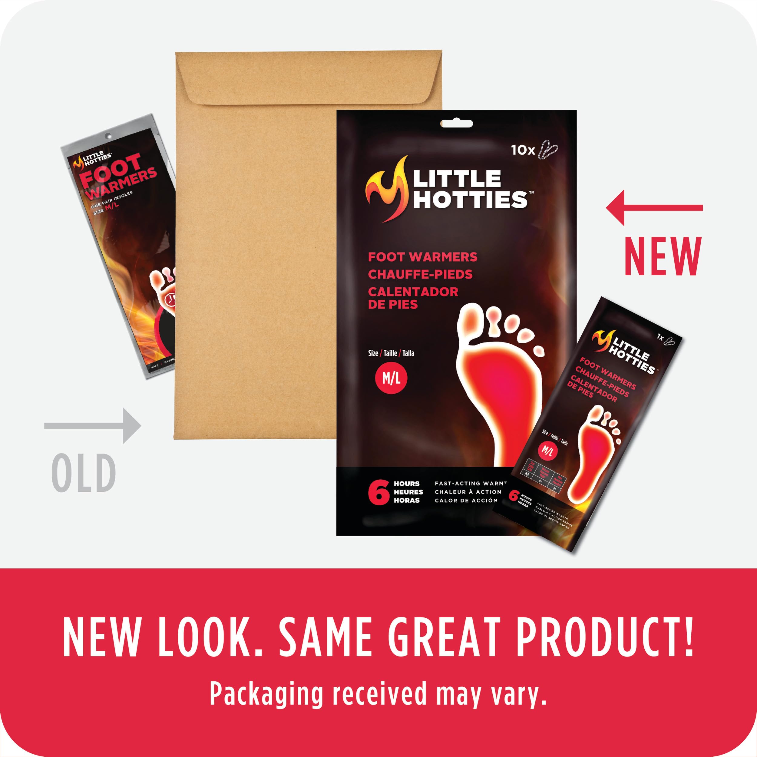 Little Hotties 10ct Foot Warmer Bundle - Warmers for All-Day Cold Weather Comfort