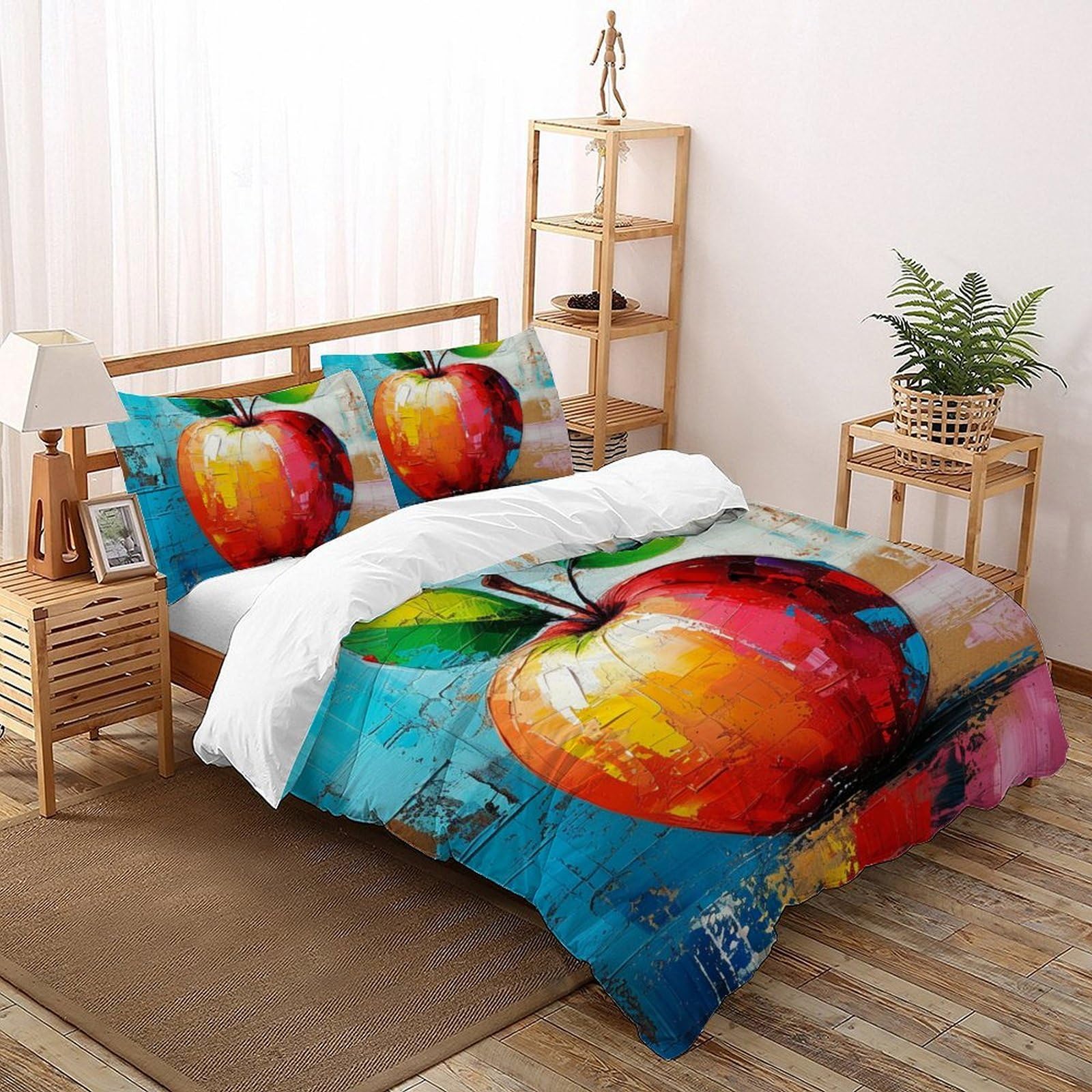 Ensemble 3 pièces parure de lit enfant 3D housse de couette double 200x200 douce fermeture éclair