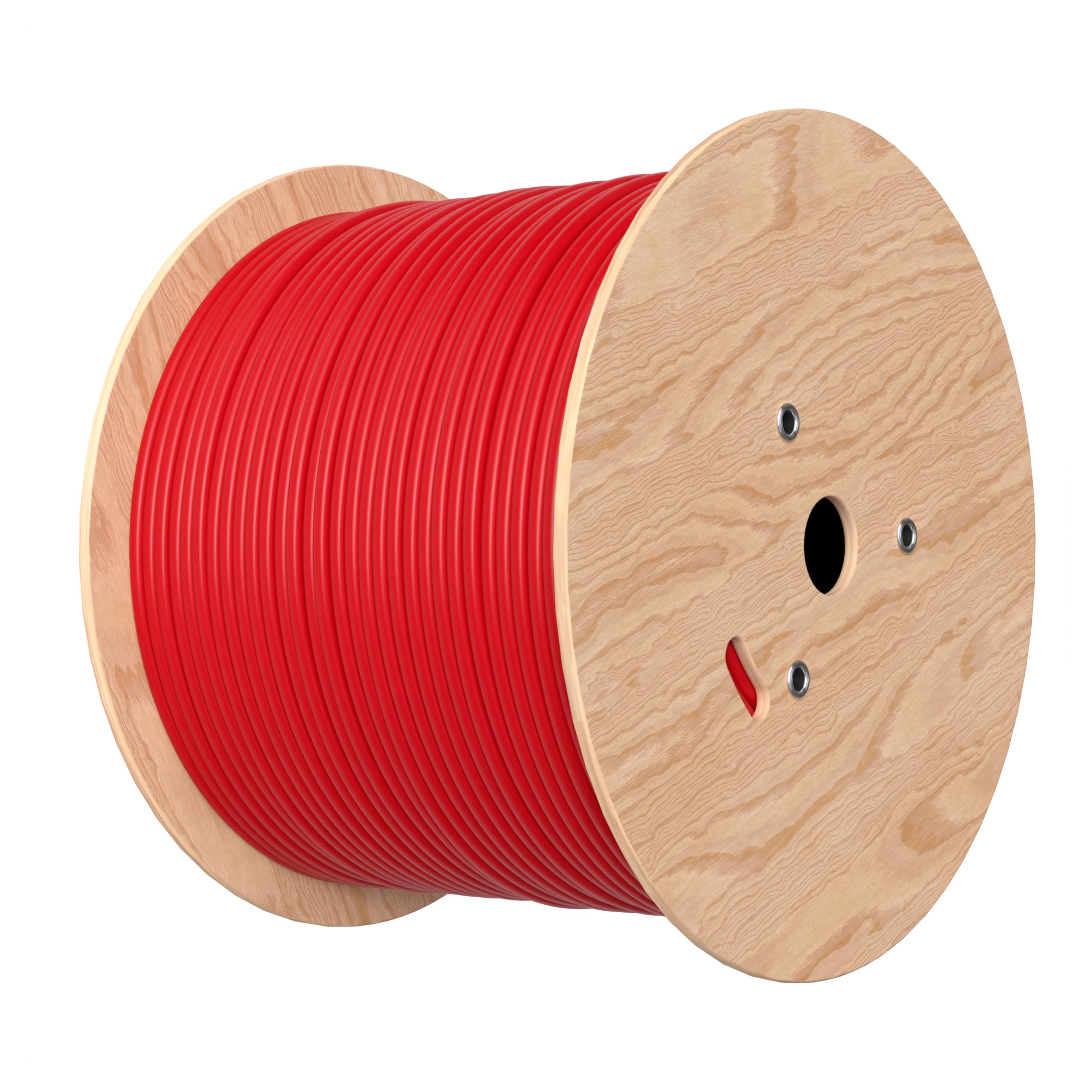 Cables Direct Online Lot de 4 Paires de câbles Ethernet Cat6A en cuivre Nu Massif 23 AWG avec Paire torsadée Non blindée (UTP) 305 m Rouge
