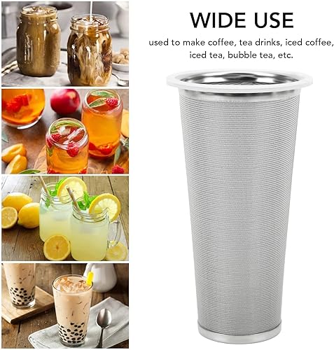 Miniatura 2 de Filtro de cerveza para tarro mason filtro de café de acero inoxidable 304 filtro de café de infusión en frío malla de cono resistente con círculo de