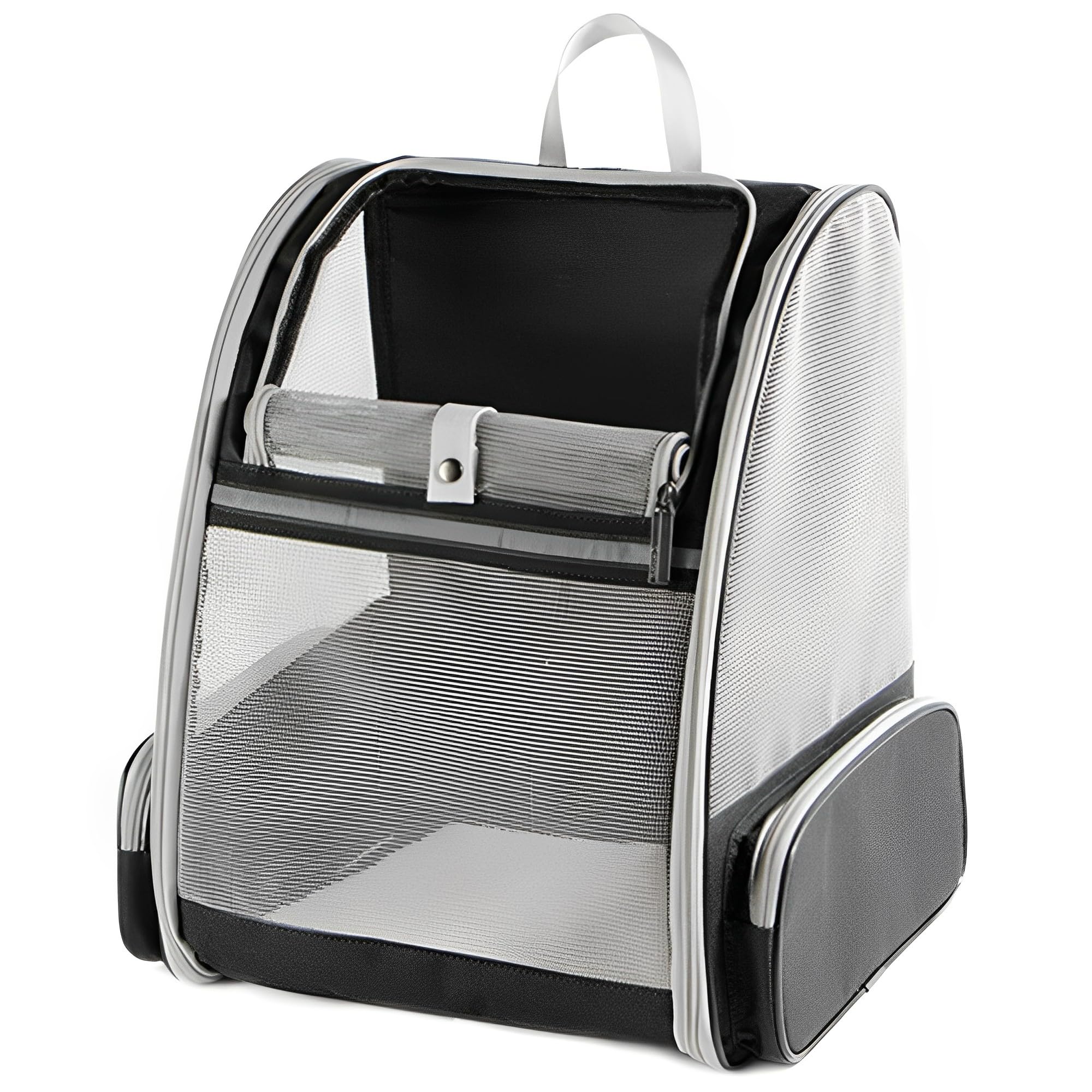 Beauenty Cat Backpack,Pet Carrier Backpack for Small Dog Cats,Collapsible,Ventilated Design,Dog Carrier Backpack Great for Travel,Hiking,Walking&Outdoor Use(Black)