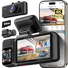 Redtiger 4K Triple Channel Dash Cam with GPS