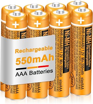 NI-MH AAA Rechargeable Battery 1.2V 550mah Rechargeable AAA Batteries for Panasonic Cordless Phones 8