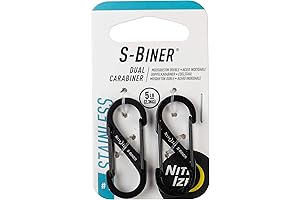 Carabiner Nite Ize - Biner Dual Carabiner Stainless Steel, Size 1, Black,...