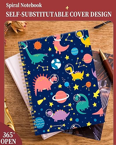 Miniatura 6 de FVBAO Cuaderno de espiral para mujer, cuadernos universitarios A5 de 6 x 8.4 pulgadas, 120 páginas rayadas con papel grueso de alta calidad,