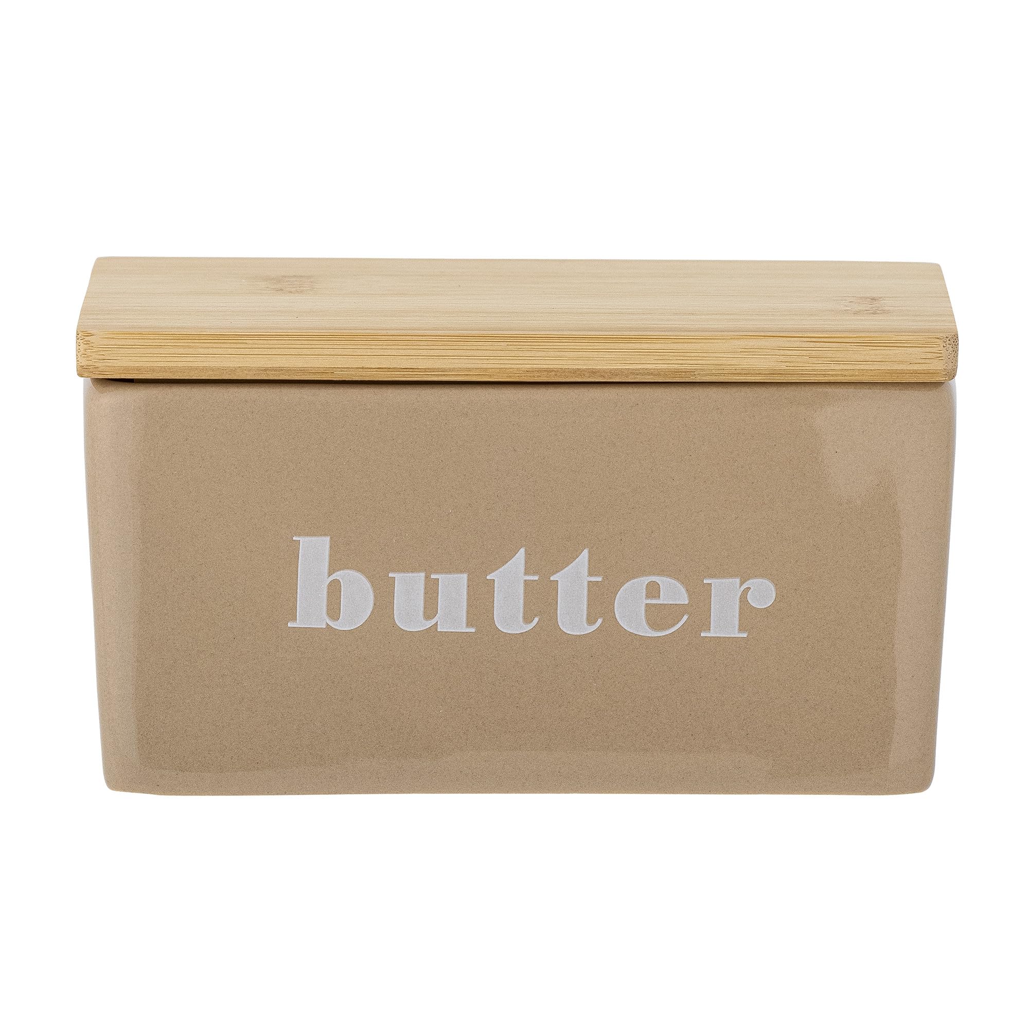 Bloomingville Brown Hanyu 82060403 Stoneware Butter Dish 12.5 X 7 X 9 Cm 300 Ml