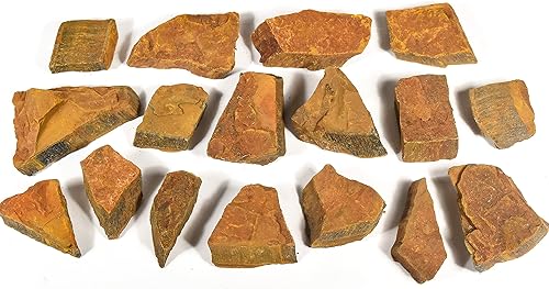 Miniatura 6 de 5 piezas de piedras ásperas de ojo de tigre azul y naranja natural sin pulir piedras preciosas de cristal mineral roca cruda especímenes - Brasil