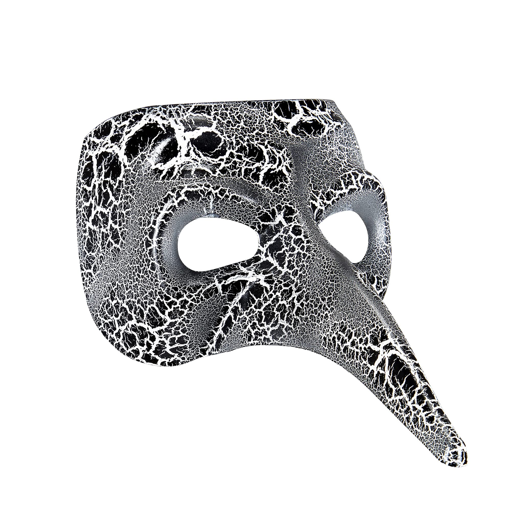 Widmann LONG NOSE VENETIAN MASK SILVER/BLK FOR FANCY DRESS ACCESSORY