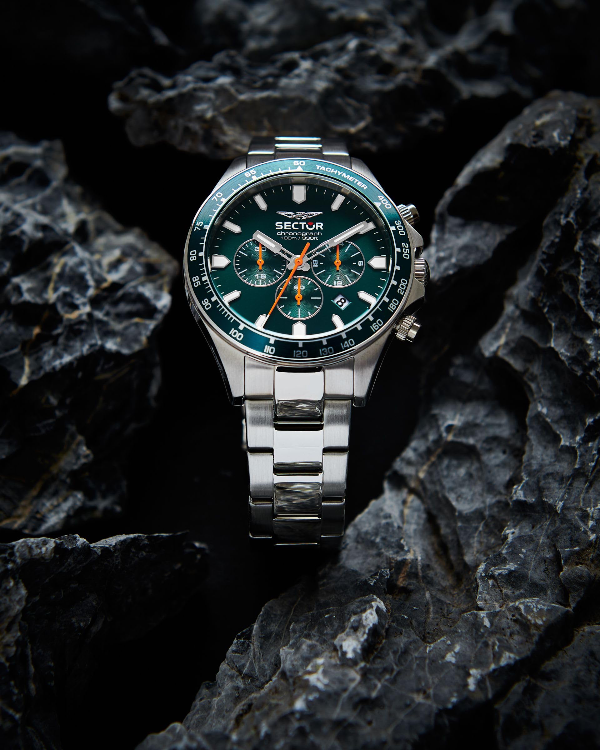 Sector No Limits Orologio Uomo, Cronografo, Analogico, 43 mm, Collezione 230, Effetto Opaco