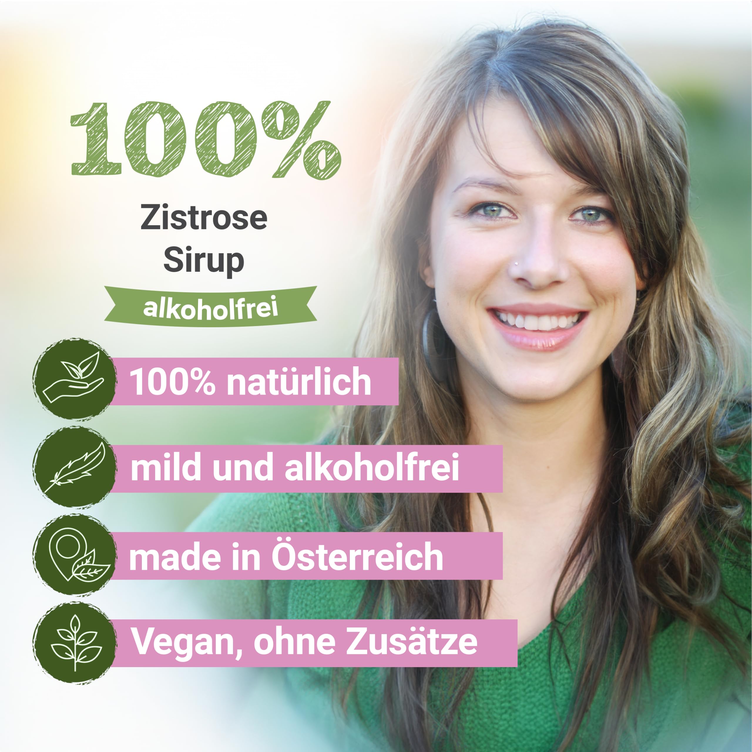 Zistrose Tinktur (alkoholfrei), 150 ml, Cistus incanus Tropfen (1:4 Extrakt), Premium Qualität, Hergestellt in Österreich, Nahrungsergänzungsmittel, Cistrose, Vegan