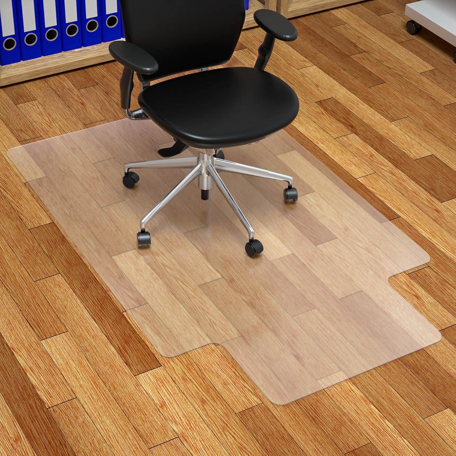 FuturHydro Office Chair Mat for Low Pile Carpet, 48" x 36" Clear Computer Desk Chair Mats for Carpeted Floors, Easy Glide Rolling Plastic Floor Mat (Rectangle)