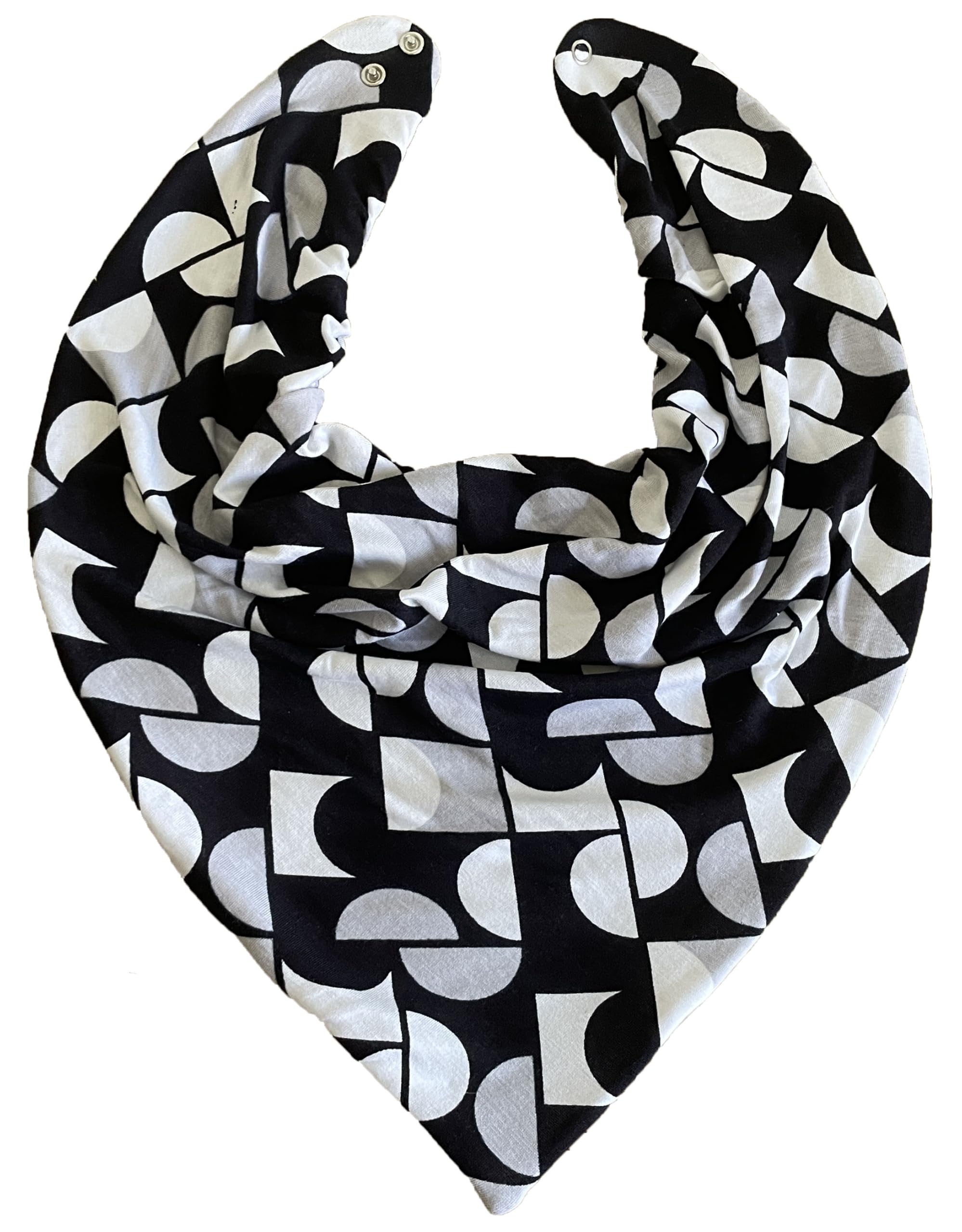 Oooly Dooly Bibs Multicolor Adult Dribble Bib Bandana Special Needs 2 Pack 1 X Grey/White Clouds 1 X White/Black/Grey Abstract