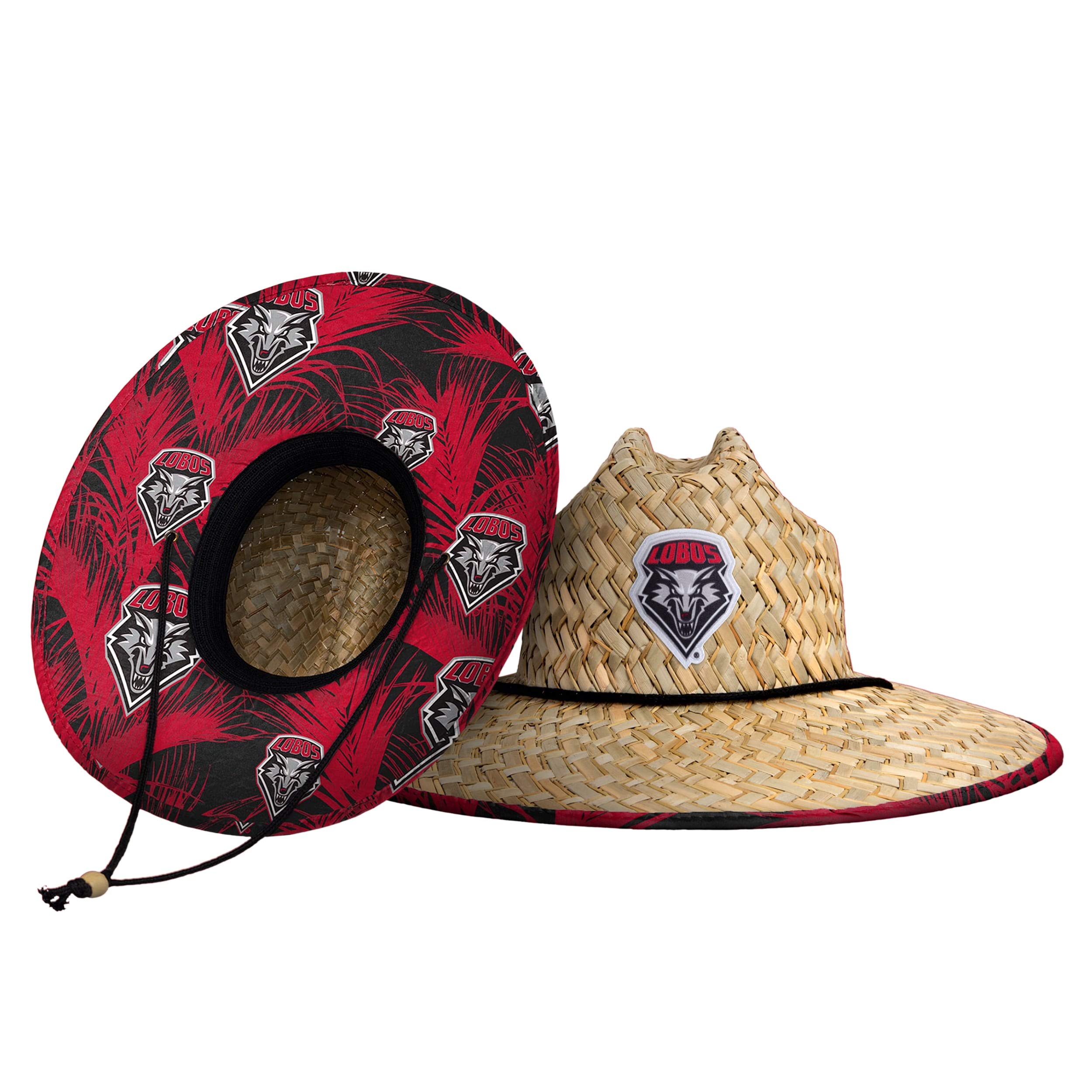 FOCO Men's NCAA College Team Logo Floral Straw Sun Hat