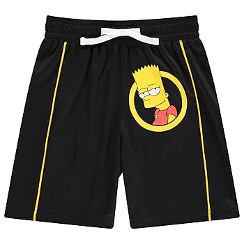 Boys Bart Simpson Baseball Jersey Shirt and Shorts Clothing