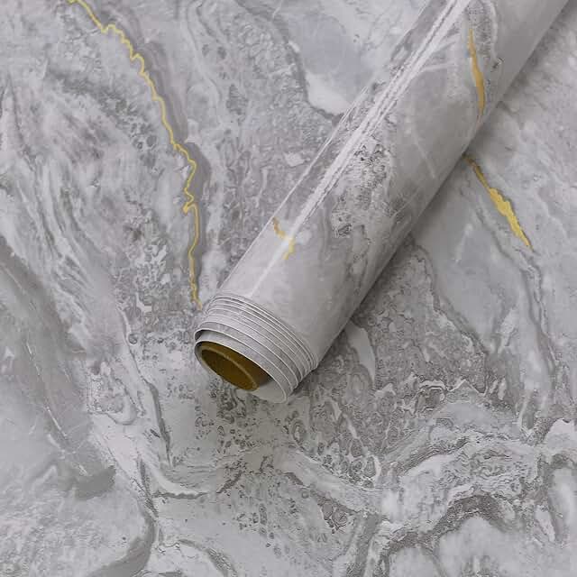 BAYYA Marble Peel and Stick Countertops Kitchen Counter Top Cover Marble...