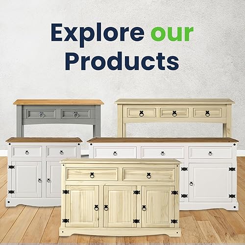 Miniatura 6 de Furniture Dash Consola de mesa de pasillo de madera maciza de 47.9 pulgadas de ancho, 12.6 pulgadas de profundidad, 28.8 pulgadas de alto, mesa de