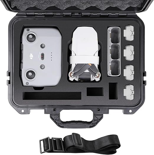 Professional Mini 4K Hard Case, IP67 Waterproof Travel Shoulder Bag Compatible with DJI Mini 4K/2/2 SE Drone & Accessories