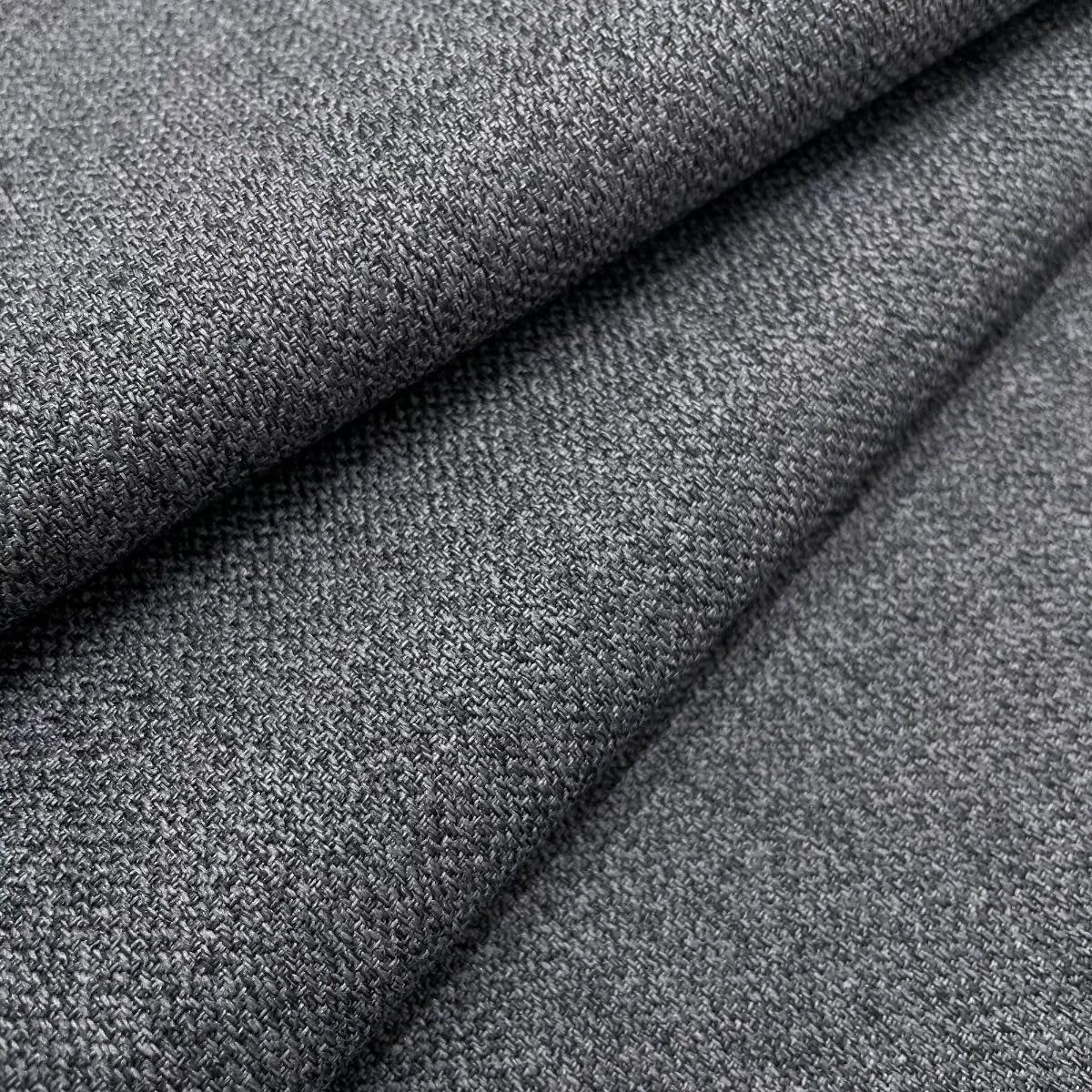 Grey Malbec Linens Soft Plain Linen Look Heavy Furnishing Upholstery Fabric - Sample