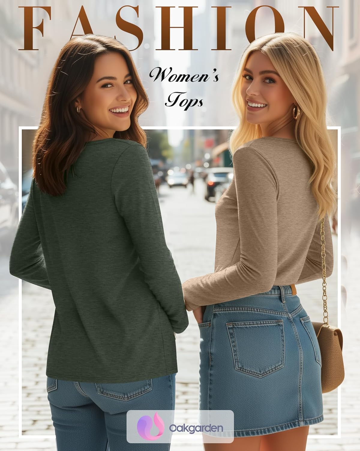 4 Pack Women' Long Sleeve Shirts Tops Casual Loose Fit Crew Neck Basic Tee Fashionable Workout Layer Fall Outfit - Image 5