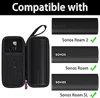 Vista 3 de khanka Hard Travel Case Replacement for Sonos Roam 2 / Sonos Roam Portable Smart Bluetooth Speaker