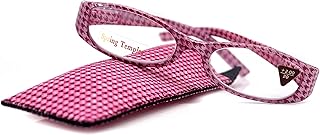 The Scottish, Premium Reading Glasses, Fashion Reader Glass Pink Hound Tooth +1.25 +1.50 +1.75 +2 +2.25 +2.50 +2.75 +3. NY Fifth Avenue