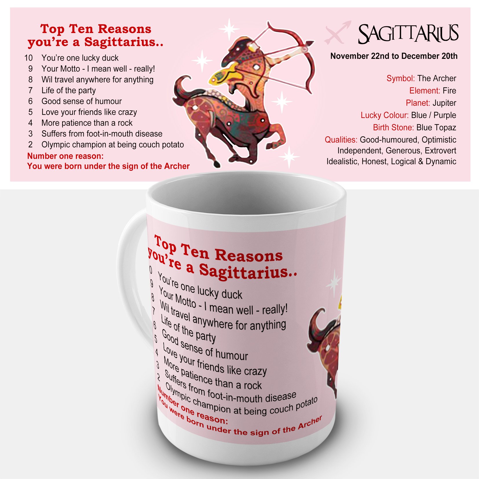 Sagittarius Zodiac Gift Mug