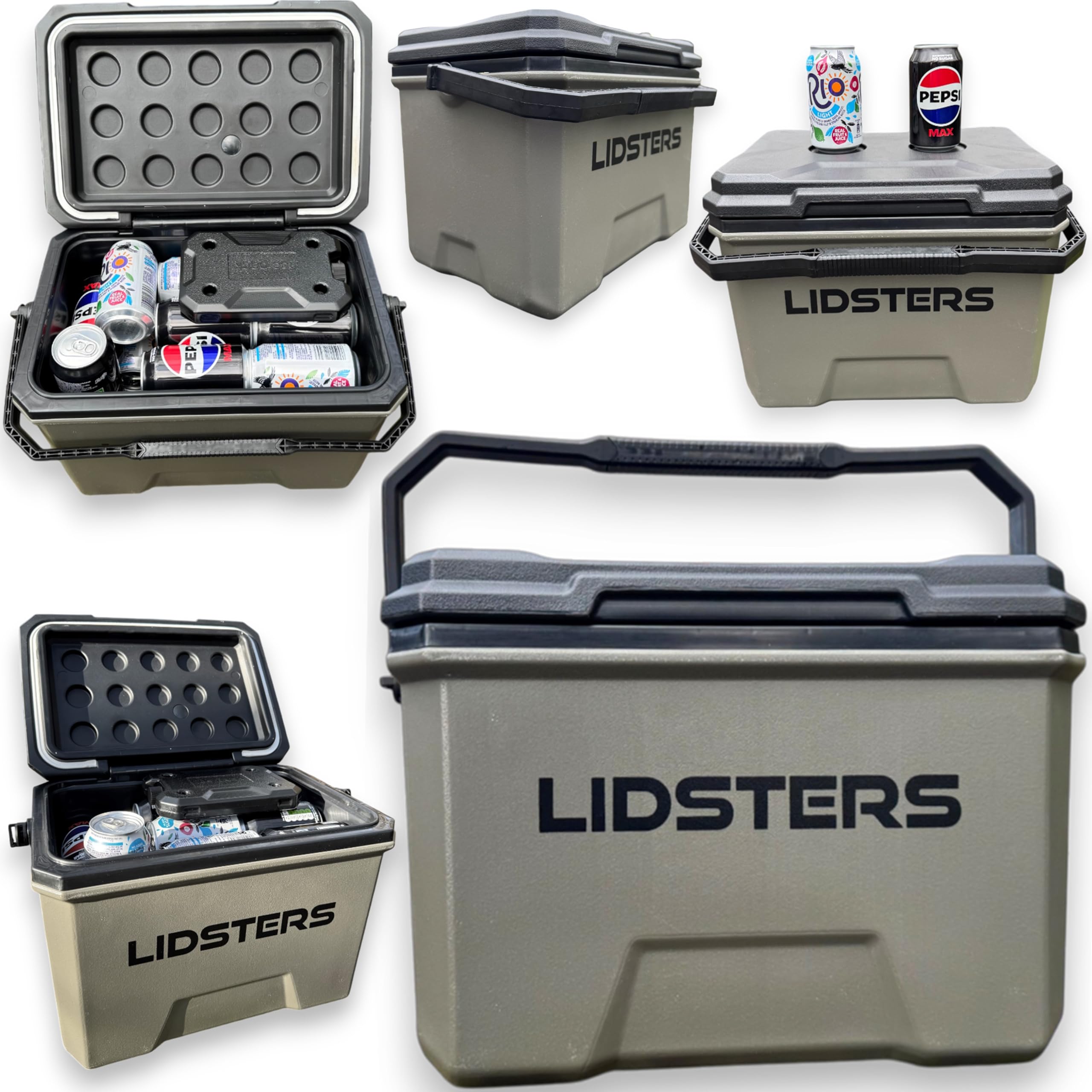 Lidsters Fishing Deluxe Cooler Ice Box 16L Fits 23 Cans Carp tackle Bait Cool Sports & Outdoors