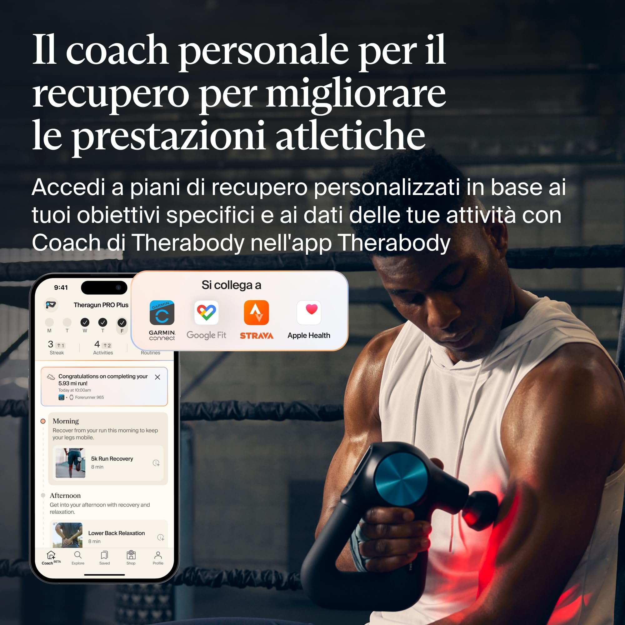 Theragun PRO Plus | Pistola Massaggio Muscolare | Velocità regolabili | Schermo OLED | Braccio Rotante | 6 Testine | Massaggiatore professionale per scioglierei (Pro Plus - Nero)