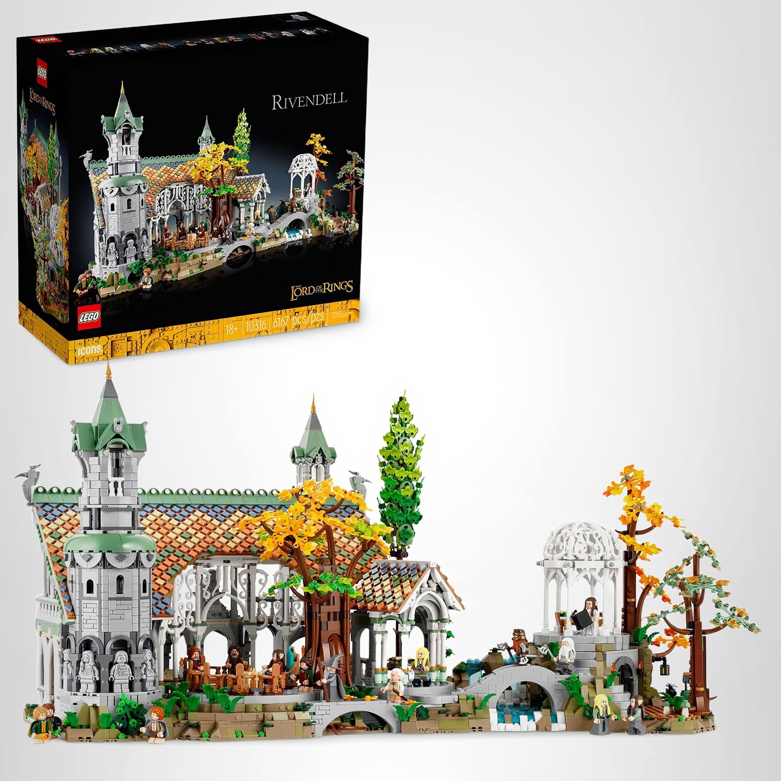 LEGO Icons The Lord of The Rings: Rivendell Building Set for Adults, Ages 18+ - LOTR Bedroom or Home Decor - Gift for Men & Women - 10316
