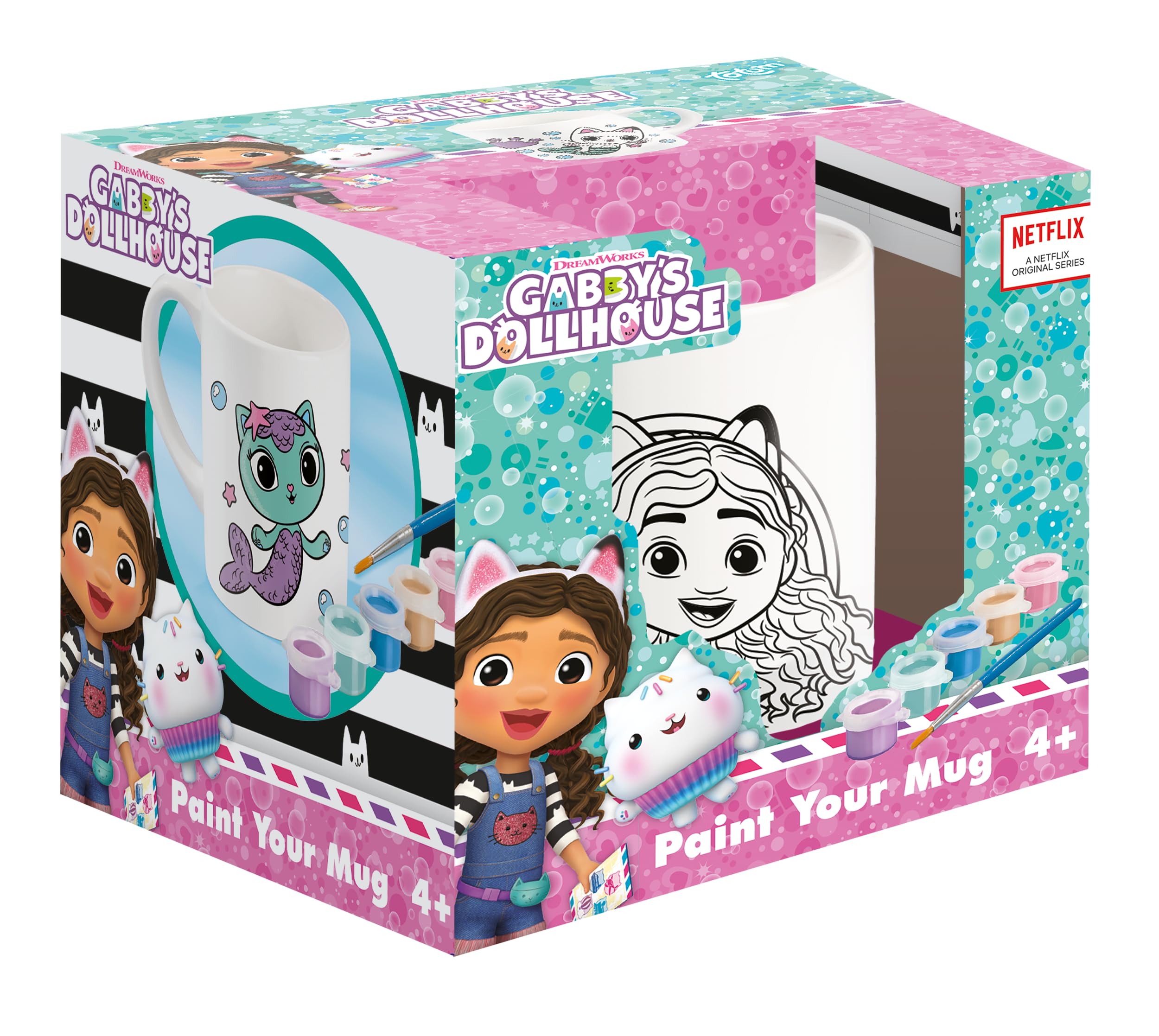 Totum Gabby's Dollhouse Paint Your Own Mug, Arts and Crafts Activity Set, Ages 4+