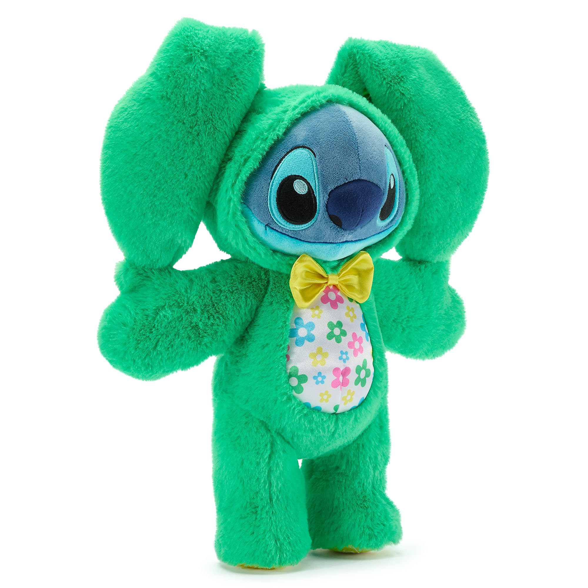 Disney Store Official Stitch Easter Medium Soft Toy Lilo & Stitch 37cm Plush Bunny Outfit Cuddly Toy, Green, H37 x W32 x D17cm - Image 4