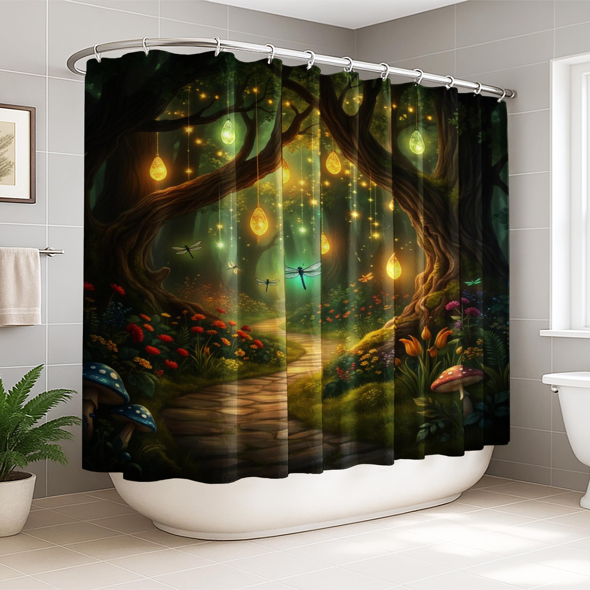 Rideau de douche extra large polyester imperméable salle de bain grand format baignoire 274x183