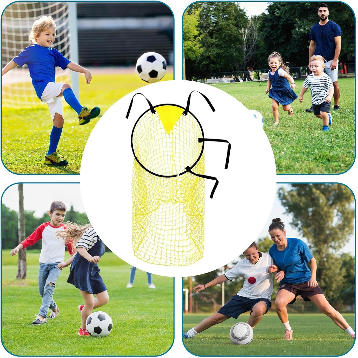 Flexible Soccer Goal, Compact Net Frame, Stable Training Post, Club Gym Exercise Accessory, Lightweight Outdoor Practice Equipment, Football Net for Garden, Backyard, Indoor