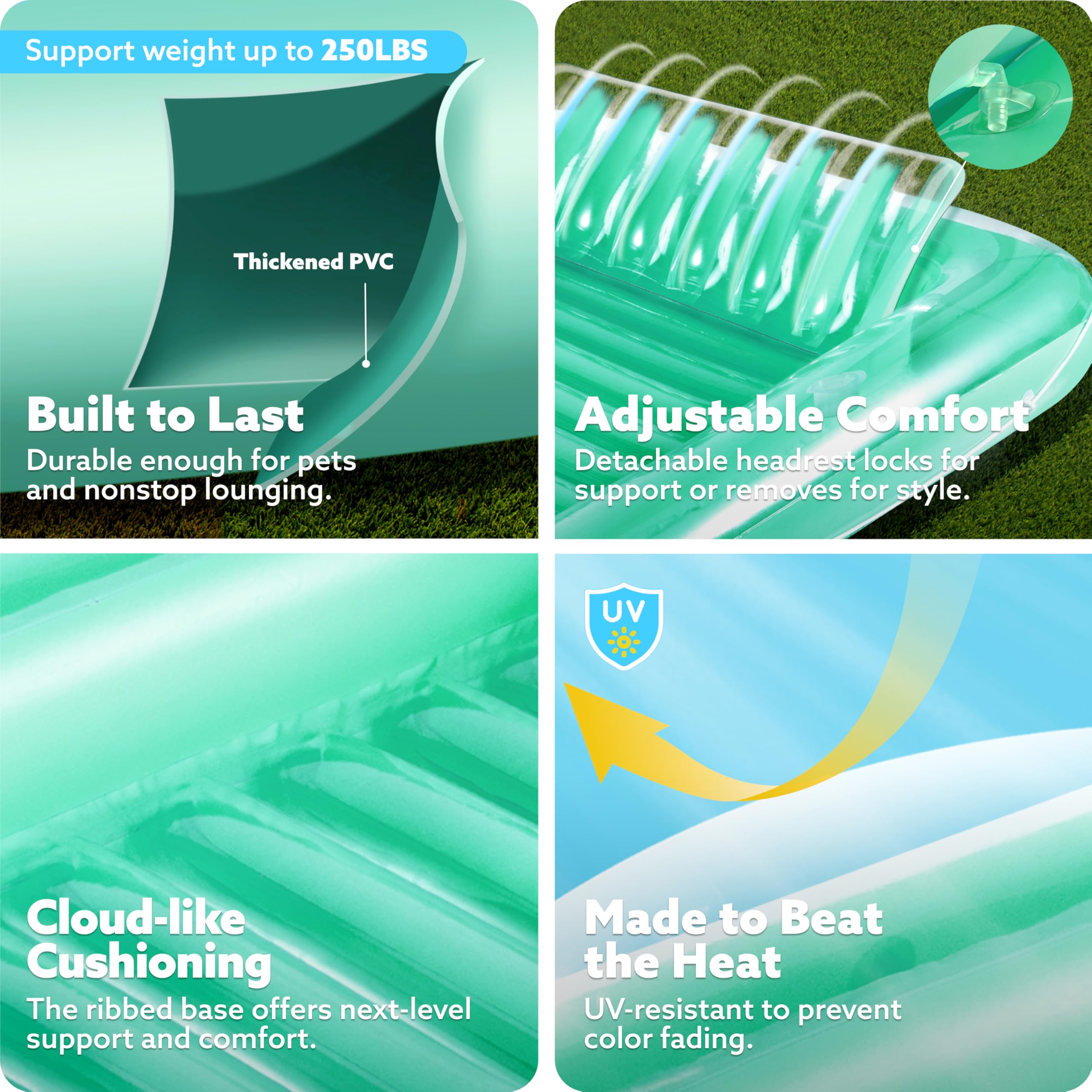 Sloosh gonfiabile abbronzante piscina galleggiante, lettino prendisole per adulti piscina galleggiante, lettino prendisole piscina gonfiabile abbronzante piscina lettino prendisole galleggiante