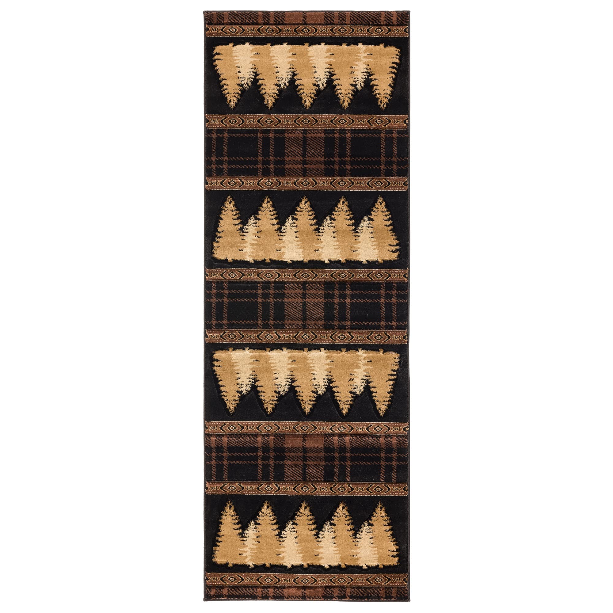 United Weavers Cottage Woodland Brown - Runner Rug, 2' x 8', Indoor Floor Rug with Jute Backing