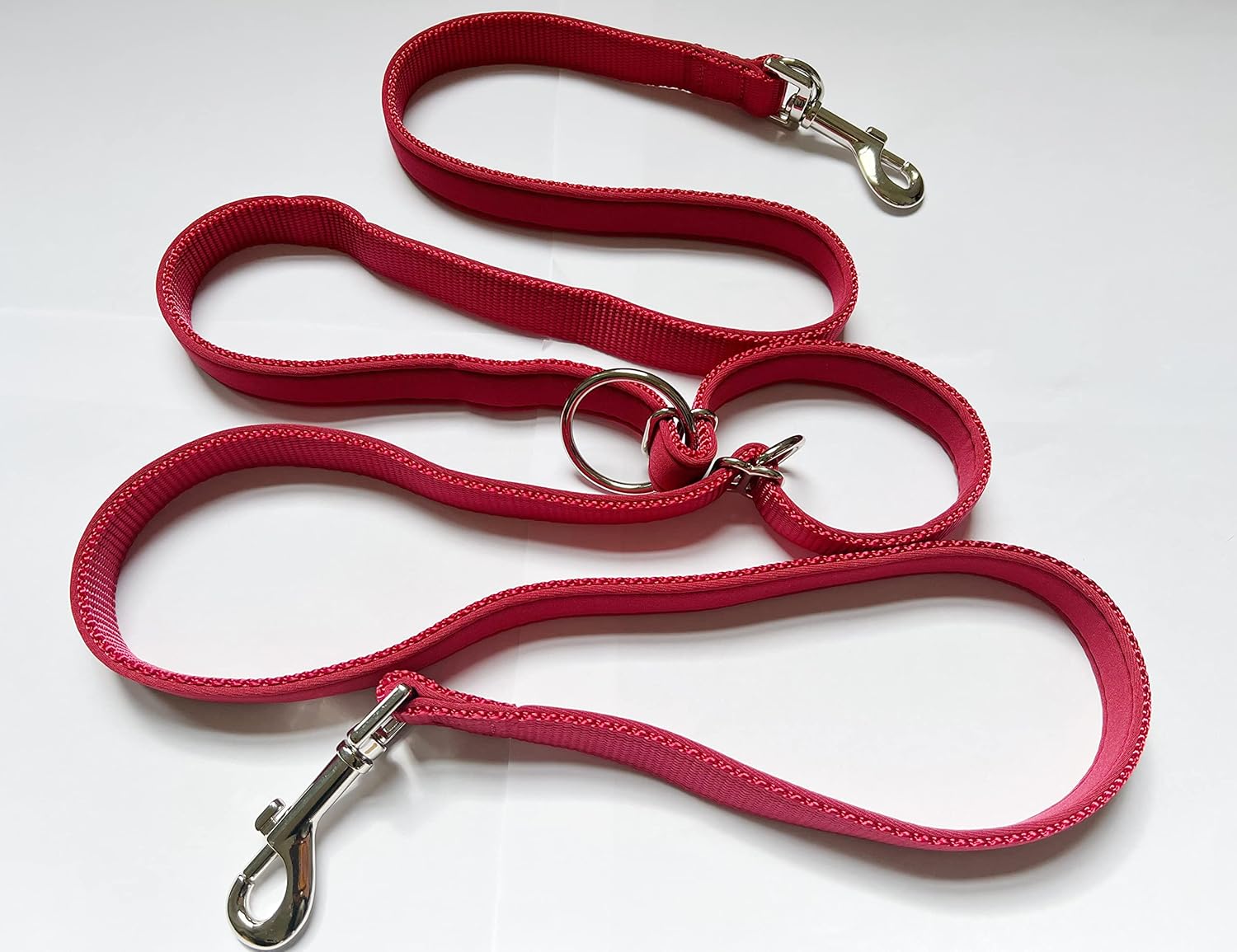 4in1Multifunctional Hands Free Dog Lead for Running Hiking Walking Training, Double Lead, 2m