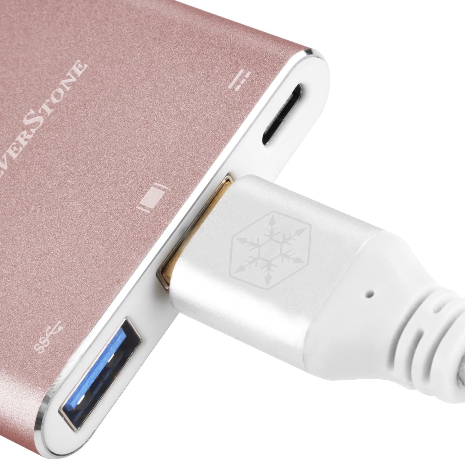 SilverStone Technology USB Type-C Multi-Purpose Hub, Pink (EP08P)