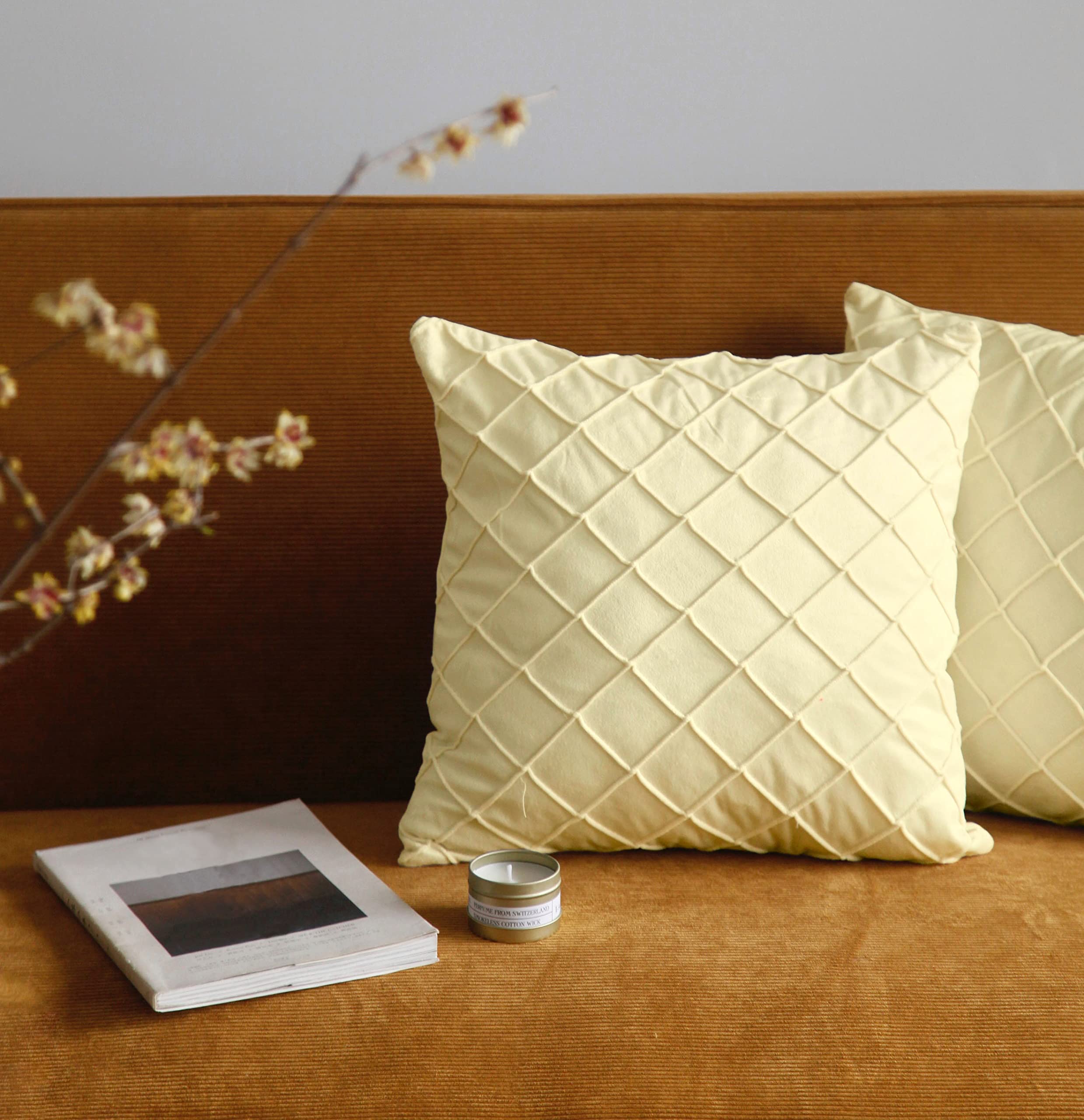 Set Di 2 Fodere Per Cuscini Decorativi In Morbido Velluto A Coste Per Soggiorno E Camera Da Letto Con Cerniera Invisibile 30 X 50 Cm Beige 90184316