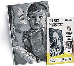 QBRIX Original A4 Diamond Painting Personalised | Own Photo | Custom Diamond Painting Set | Personalised Gift | DIY Diamond Mosaic Picture | 5D Diamond Painting Construction Set