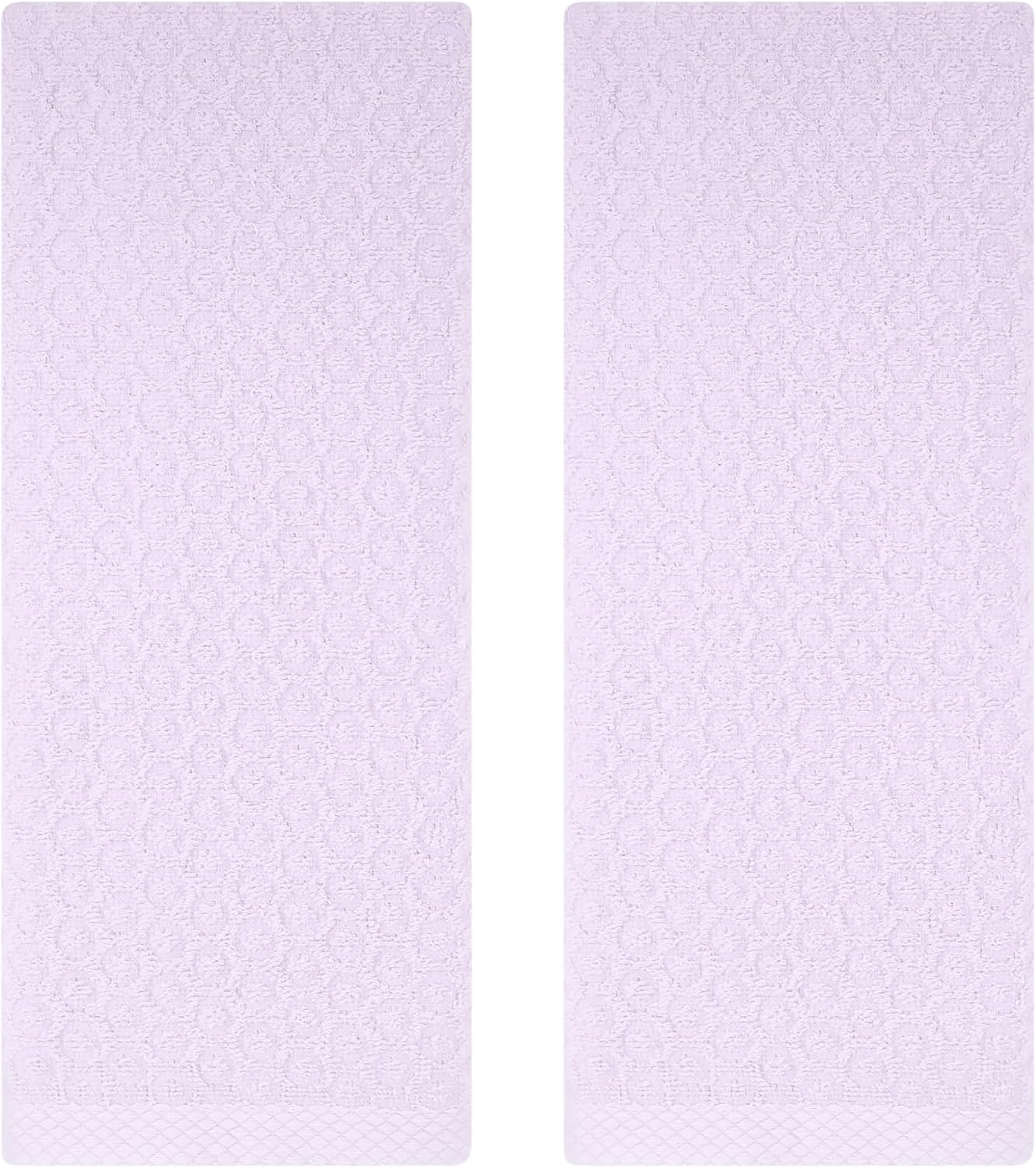 Solid Bathroom Hand Towels, 13" x 29" Cotton Hand Towel Set, Absorbent Soft Decorative Towels for Kitchen, Spa, Gym 2 Pack Pink