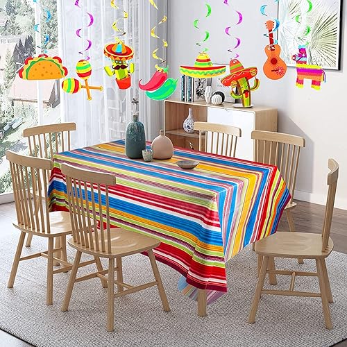 Miniatura 6 de 32 decoraciones de remolinos colgantes para fiesta mexicana, cumpleaños de dos días de taco, suministros de fiesta de Cinco de Mayo, decoraciones
