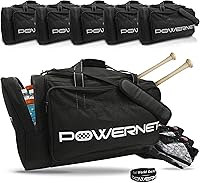Vista 1 de PowerNet Pro Duffle Bag, Softball Baseball Bag, Baseball Gear Bag, Baseball Bat Bag with Internal Bat Sleeves, Baseball Bags with Padded Strap &