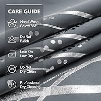 Vista 5 de BUHUA Juego de 2 paneles de cortinas opacas de 84 pulgadas de largo, cortinas de eficiencia energética y reducción de ruido para dormitorio con Gris