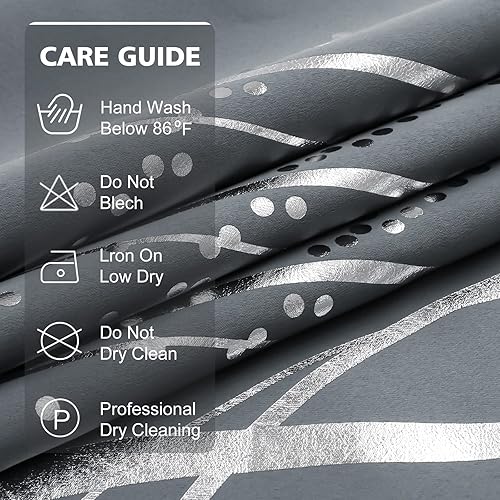 Miniatura 5 de BUHUA Juego de 2 paneles de cortinas opacas de 84 pulgadas de largo, cortinas de eficiencia energética y reducción de ruido para dormitorio con