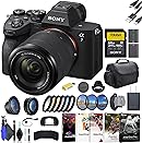 Sony a7 IV Mirrorless Camera with 28-70mm Lens ILCE-7M4K/B, 64GB Card, Filter Kit, Wide Angle Lens, Telephoto Lens, Color Filter Kit, Lens Hood, Bag, and More